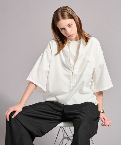 WETTEMPT シャツ ZIP VAROUZE SHIRT / ジップヴァルーズシャツ メンズ