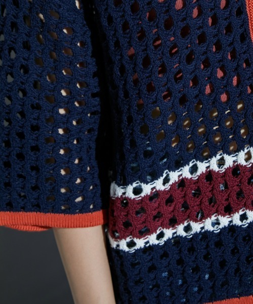 「GEVS.」 「SMILELAND」ニットカーディガン 4L ベージュ レディース_画像9