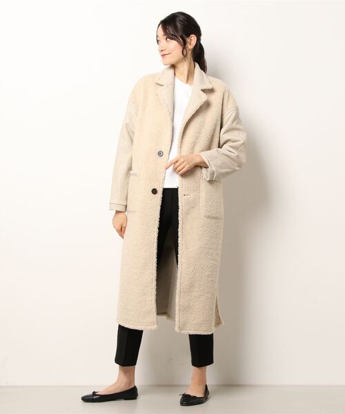 「EVRIS」 チェスターコート FREE アイボリー レディース_画像5