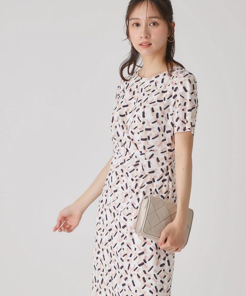 クード シャンス（COUP DE CHANCE）/【洗える／日本製】柄ワンピース COUP DE CHANCE（クードシャンス） ワンピース 「洗える／日本製」柄