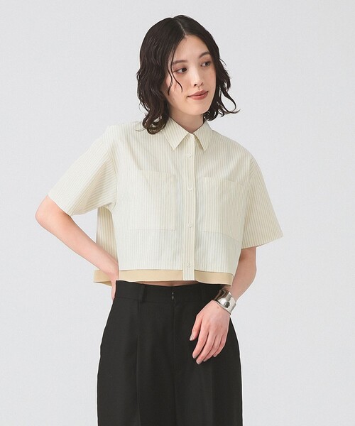 「Ray BEAMS」 半袖シャツ ONE SIZE ブラック レディース Ray BEAMS 「Ray BEAMS」 半袖シャツ ONE SIZE ブラック