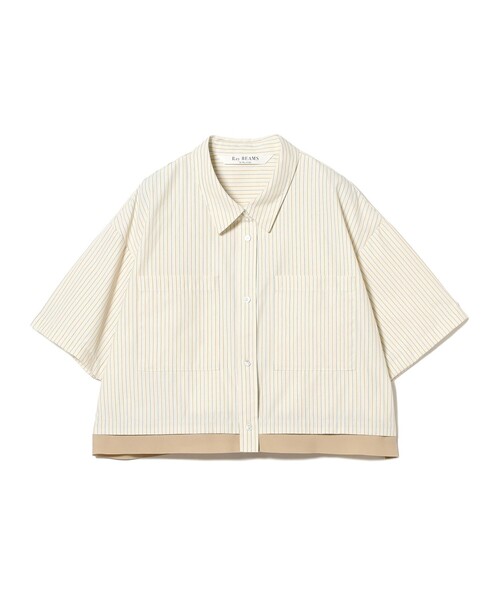 ブラウス シャツ Ray BEAMS / クロップド レイヤード シャツ レディース Ray BEAMS（レイ ビームス）クロップド レイヤード シャツ