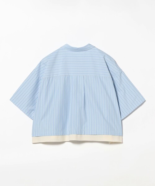 Ray BEAMS ブラウス シャツ ストライプ クロップド レディース