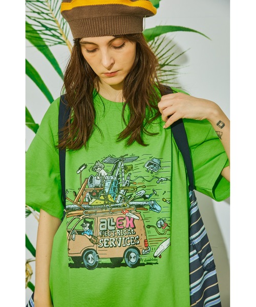 「AlexanderLeeChang」 半袖Tシャツ 4 ライム メンズ | AlexanderLeeChang