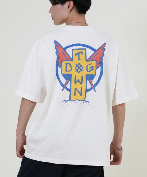 TOWNCRAFT プリントTシャツ ホワイト XL DOGTOWN（ドッグタウン） tシャツ バックプリントTシャツ 253DT1ST005