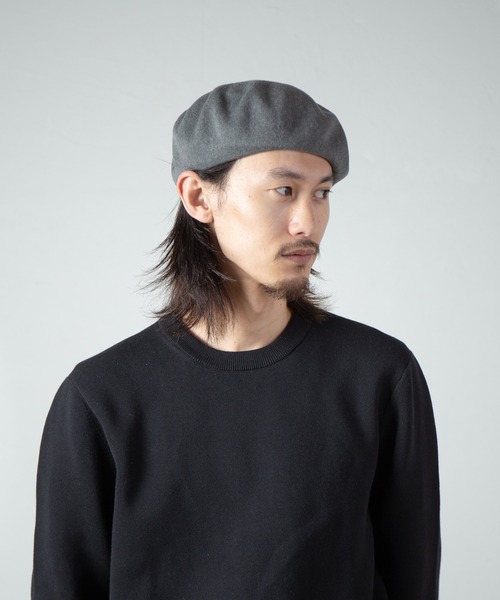 Racal KINT BERET ベレー帽 ラカル ニットベレー ブラック RACAL（ラカル） 帽子 ベレー帽 Organic Cotton Thermo Knit Beret