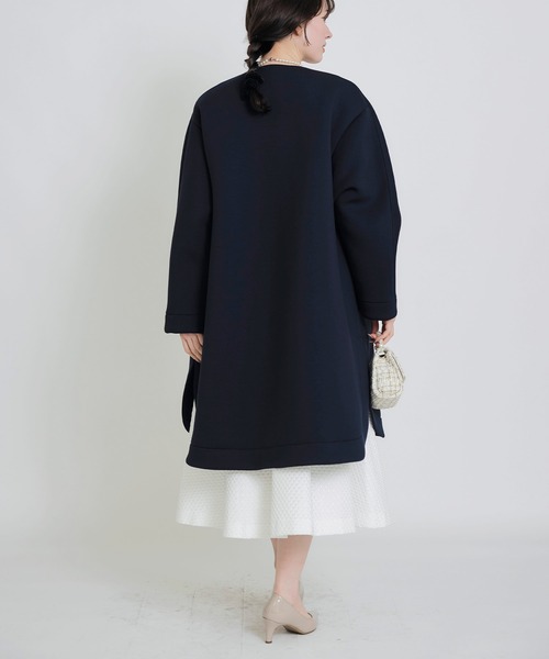 macaronron　タグ付未使用　PICCIN パール付ノーカラーコート macaronron様専用 タグ付未使用 PICCIN パール付ノーカラーコート