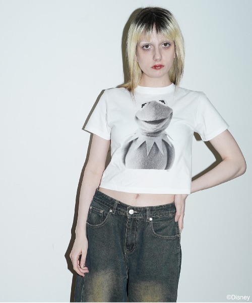 「Disney」 半袖Tシャツ LARGE ブラック メンズ