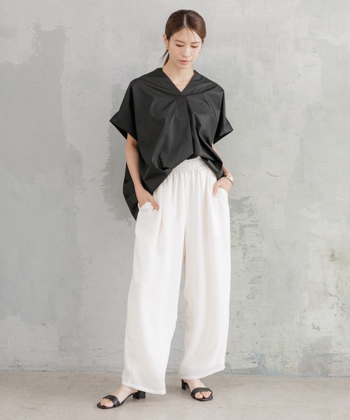 Elura（エルーラ） ブラウス シャツ ハリ感Vブラウス / 582336