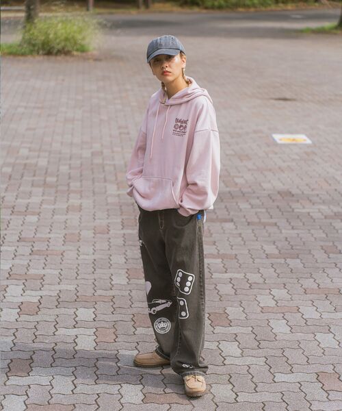 「SEQUENZ」 加工デニムパンツ LARGE ブラック メンズ
