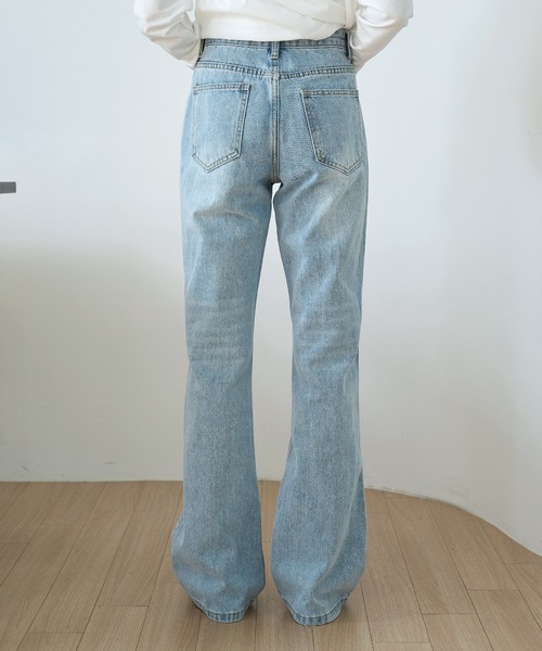 「UNE MANSION」 加工デニムパンツ LARGE ブルー レディース