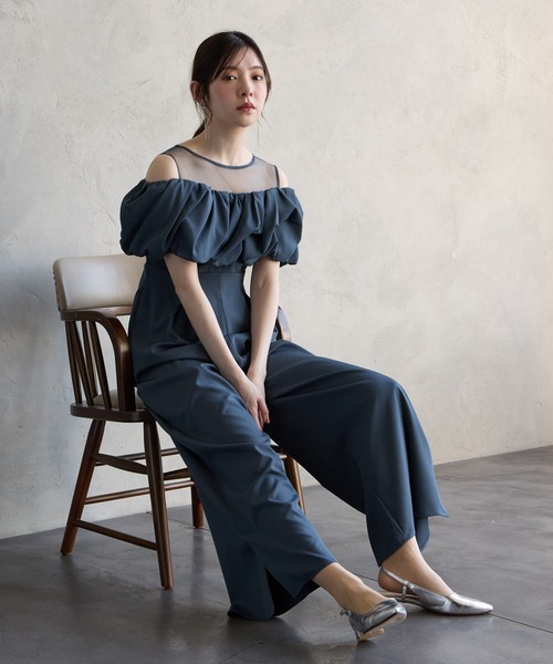 AIMER（エメ） パーティードレス パンツドレス 「WEB限定」サテンオフ