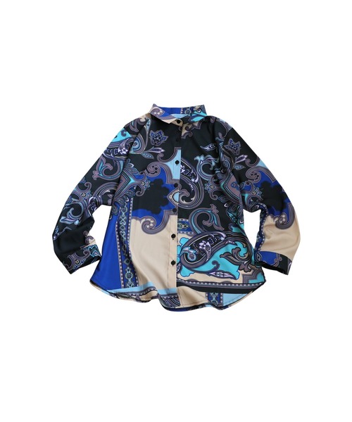 antiqua（アンティカ） ブラウス シャツ ペイズリー柄シャツ