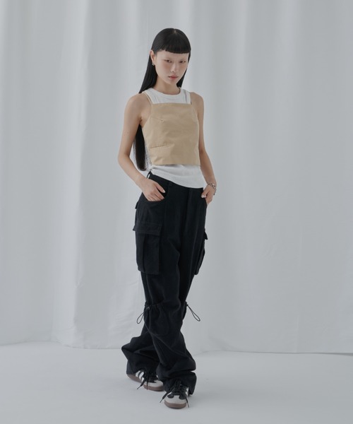 「GIUNON」 カーゴパンツ 0 ホワイト レディース