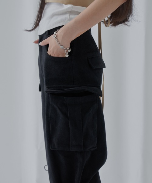 「GIUNON」 カーゴパンツ 0 ホワイト レディース