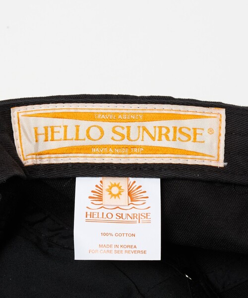 p*9様 HELLO SUNRISE ブラックキャップ HELLO SUNRISE キャップ 帽子 「HELLO SUNRISE」ボルケーノ ロゴ