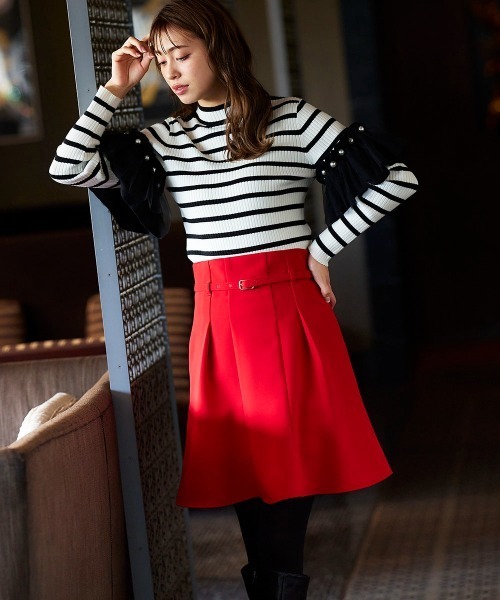 「QUEENS COURT」 長袖ニット M ブラック レディース_画像3