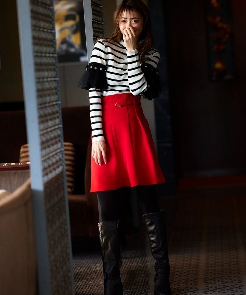 「QUEENS COURT」 長袖ニット M ブラック レディース_画像5