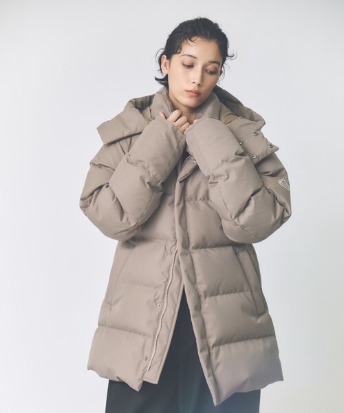 美品 ピレネックス スタンドカラー ダウンジャケット 36 ビアリッツ ベージュ UNITED ARROWS（ユナイテッドアローズ）の「＜PYRENEX（ピレネックス