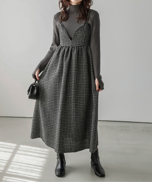 ワンピース ツイード調キャミワンピース : ZOZOTOWN Yahoo!店 - 通販