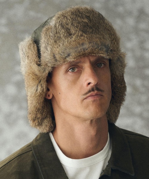 THEOREM キャップ 帽子 mko13192- Rabbit Fur Flight Cap フライト