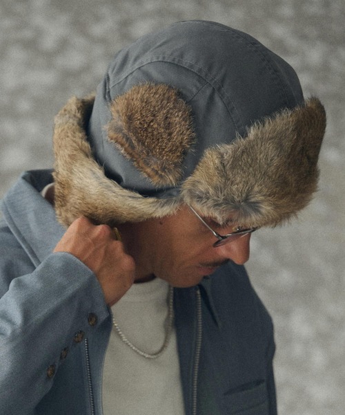 THEOREM キャップ 帽子 mko13192- Rabbit Fur Flight Cap フライト