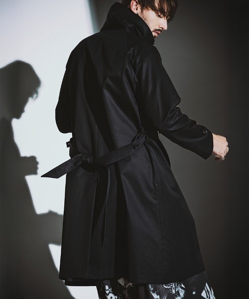 未使用 J.プレス ベンタイル・トレンチコート 黒XL180cm以上の方に Narrow Rapel Trench Ventile (Black) | 道田又一商店
