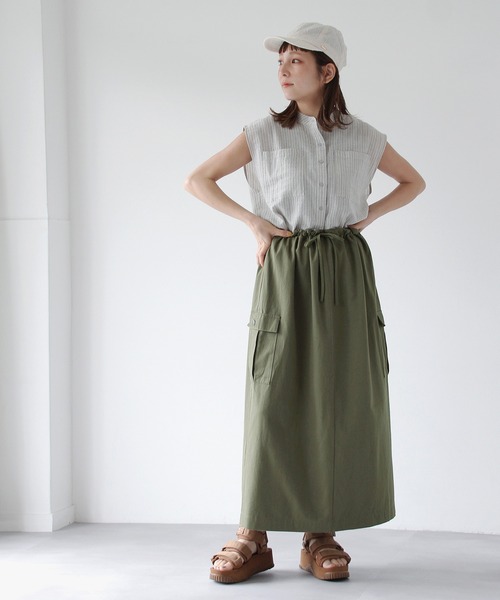 「Crisp」 半袖ブラウス FREE グレー レディース_画像2