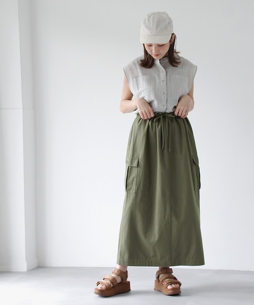 「Crisp」 半袖ブラウス FREE グレー レディース_画像3