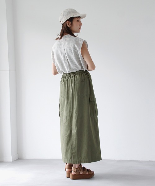 「Crisp」 半袖ブラウス FREE グレー レディース_画像4