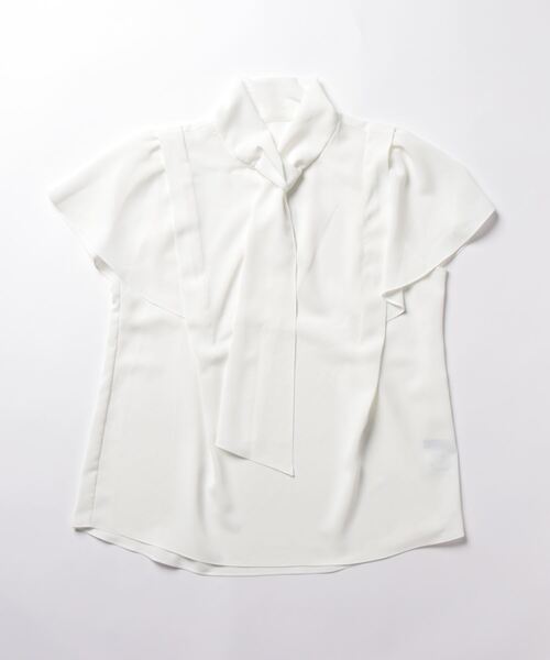 「TITE IN THE STORE」 半袖ブラウス 38 アイボリー レディース_画像5