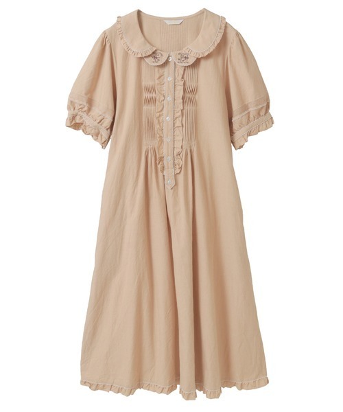 PINK HOUSE(ピンクハウス) 半袖ワンピース フリー ブラック PINK HOUSE(ピンクハウス) 半袖ワンピース フリー ブラック