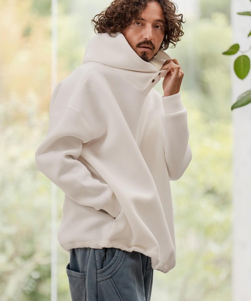 ルネ　モヘヤパーカー MARCELLA NYC Firenze Veil Hoodie Size L Black Oversized Sweatshirt