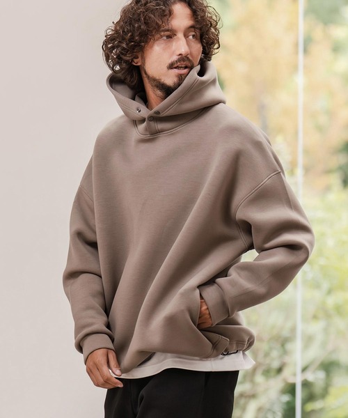 CAMBIO（カンビオ） パーカー mpa3979-ボンディングハイネックボタン