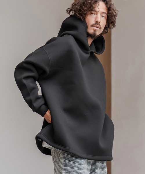 CAMBIO（カンビオ） パーカー mpa3979-ボンディングハイネックボタン