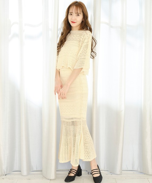 「TITTY&CO.」 長袖ニット FREE ベージュ レディース_画像4