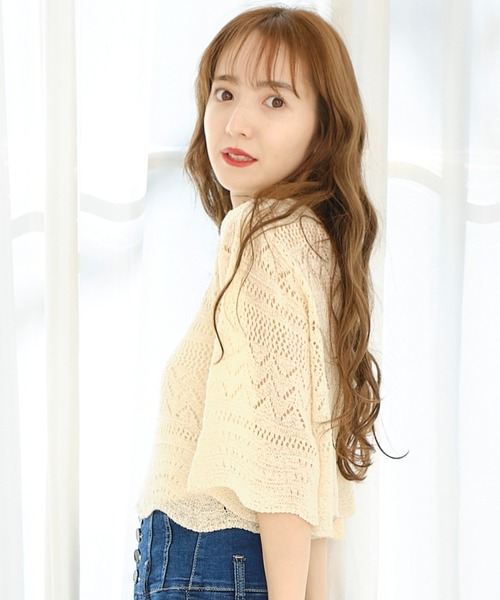 「TITTY&CO.」 長袖ニット FREE ベージュ レディース_画像5