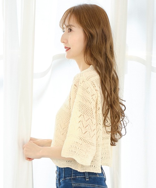 「TITTY&CO.」 長袖ニット FREE ベージュ レディース_画像6