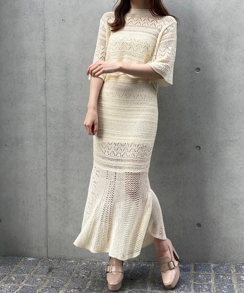 「TITTY&CO.」 長袖ニット FREE ベージュ レディース_画像9