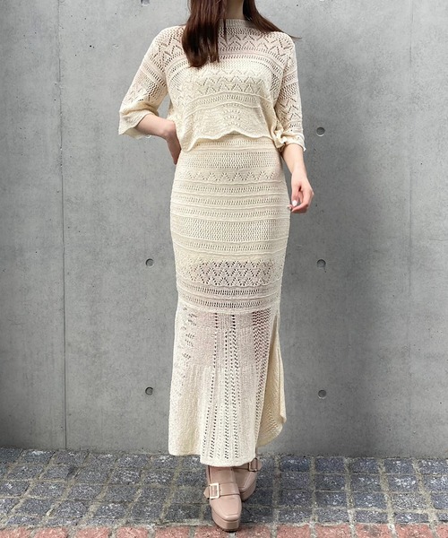 「TITTY&CO.」 長袖ニット FREE ベージュ レディース_画像10