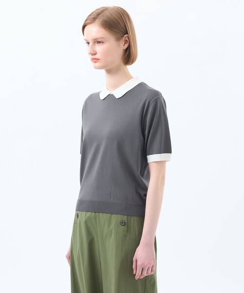 「MACKINTOSH PHILOSOPHY」 半袖ポロシャツ 38 ブラック レディースの画像