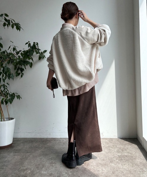 DouDou（ドゥドゥ） コート アウター 「WEB限定」裏毛×ボア切替