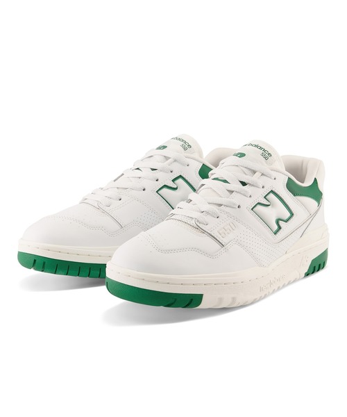 「New Balance」 ローカットスニーカー 25.0cm ホワイト×グリーン メンズ_画像4