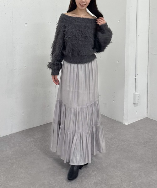 archives（アルシーヴ） ニット セーター シャギーオフショルニット