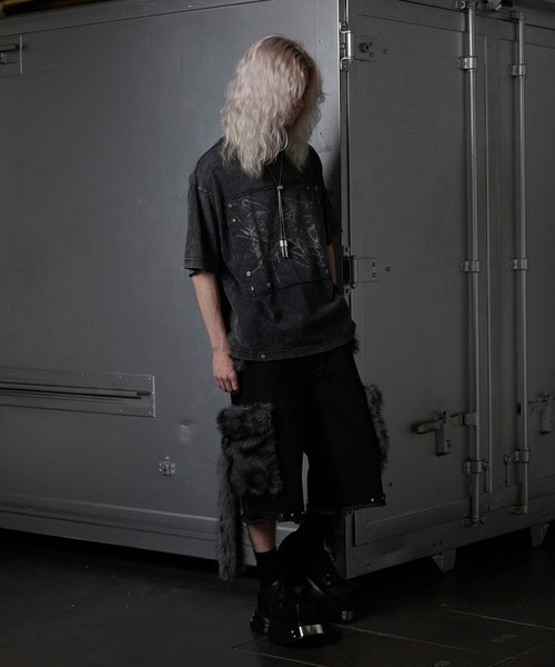 「GRANCY」 デニムハーフパンツ S ブラウン メンズの画像