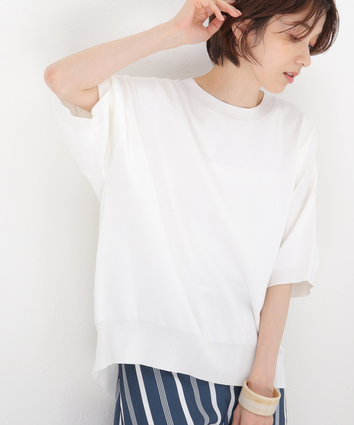 「VERMEIL par iena」 半袖ニット FREE ピンク レディース_画像2