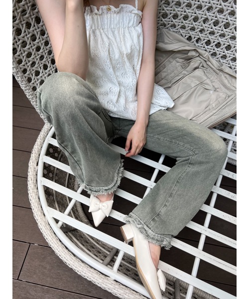 [jumelle] Denim брюки MEDIUM зеленый женский 