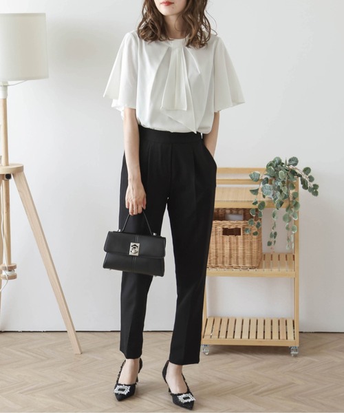 「SUGAR BISKET」 「La-gemme」半袖ブラウス フリー ホワイト レディース_画像6