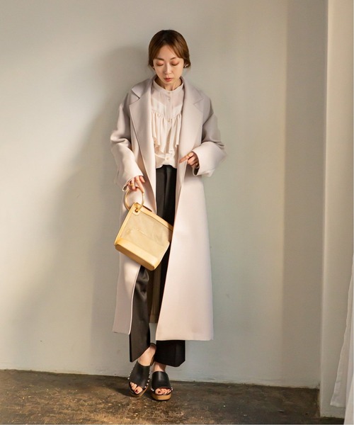「NOBLE」 チェスターコート 36 ナチュラル レディース_画像3