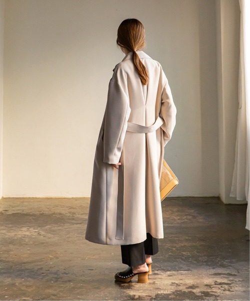 「NOBLE」 チェスターコート 36 ナチュラル レディース_画像4